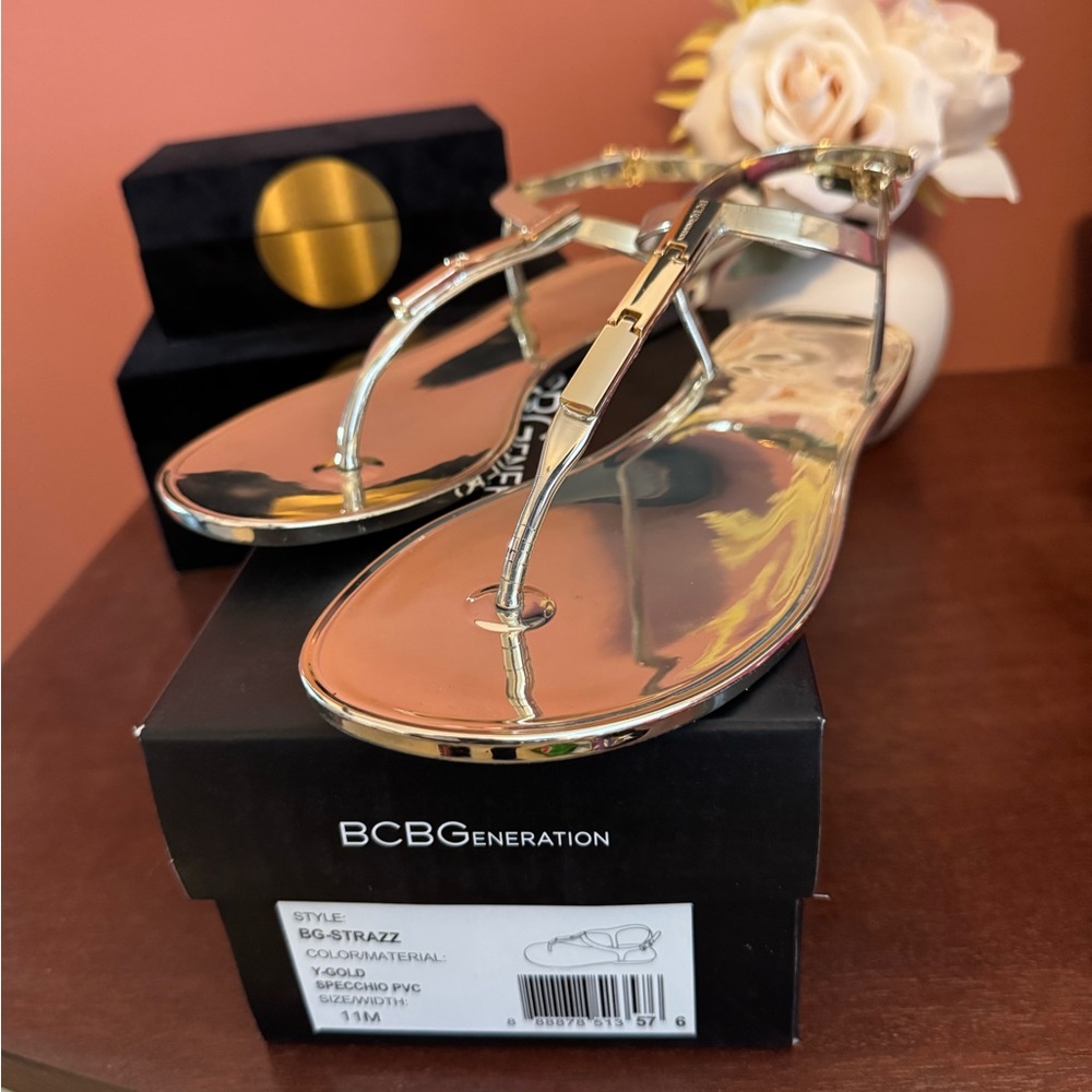 Bcbgeneration Silver Strappy Sandals - image 2